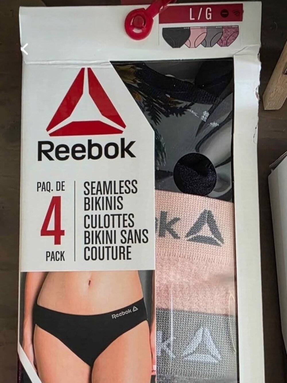 NWT Reebok Women’s 4-Pack Seamless Bikini
